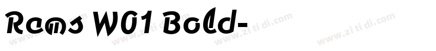 Rams W01 Bold字体转换
